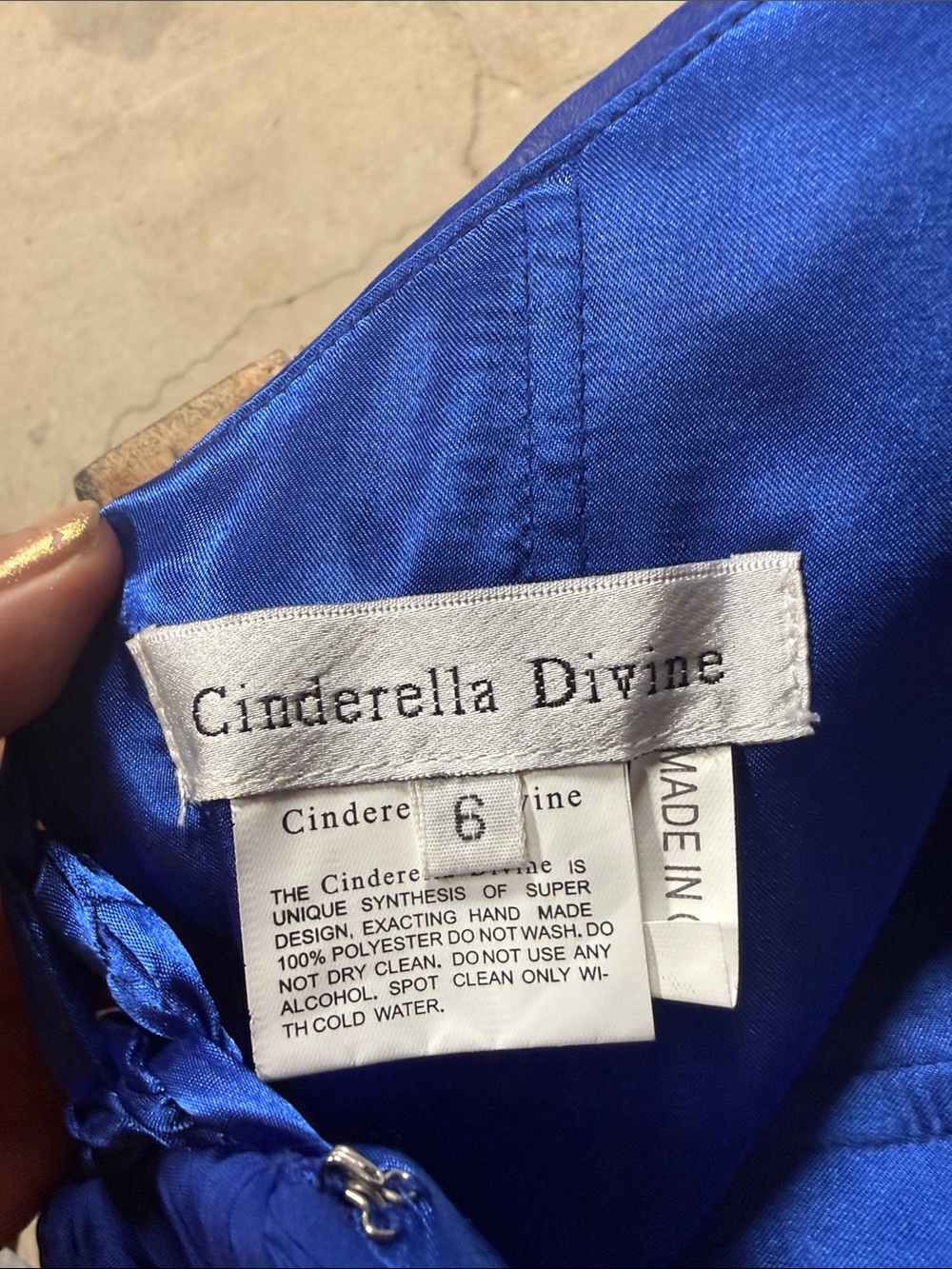 Embellished Halter Prom Dress in Royal Blue - Picture 2 of 8